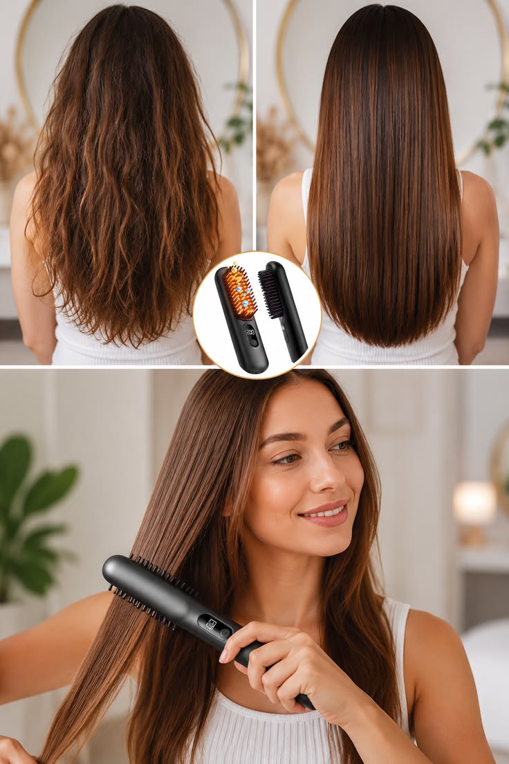 Hair Straightener brush for Women & Men
